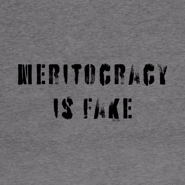 Meritocracy Is Fake by n23tees